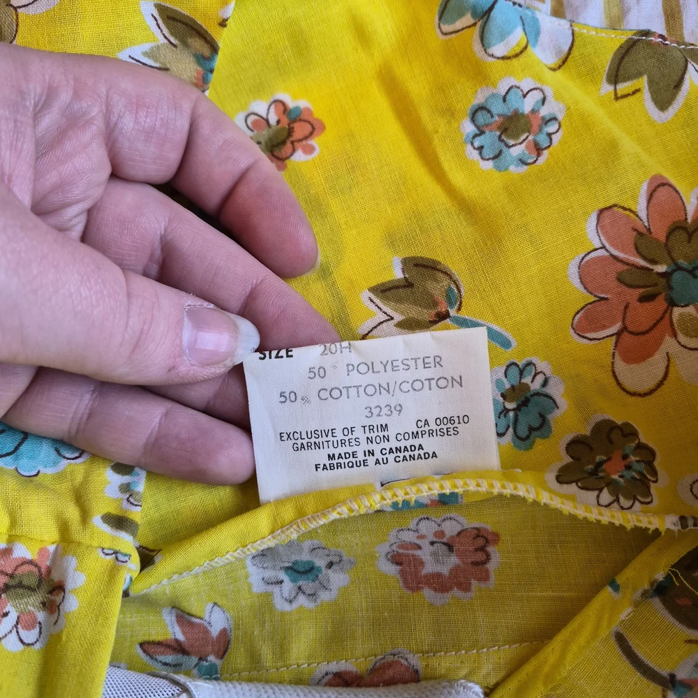 Floral Yellow Mini Dress - Picture 6 of 8